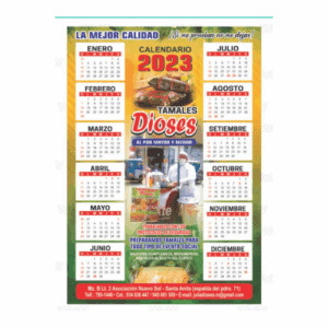 Calendarios Publicitarios Modelo 5 (100 und)
